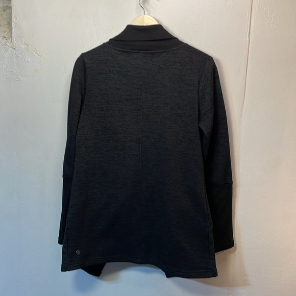 Zella Black Cross-over Collar Oversized Athletic Jacket M. #0023 - Picture 2 of 16